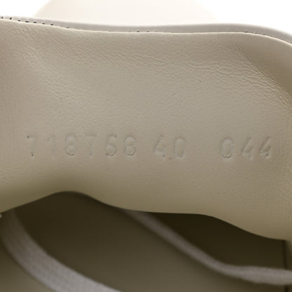 Gucci Calfskin Interlocking G Perforated Womens Ace Sneakers 40 White Grey Sky 7 of 9