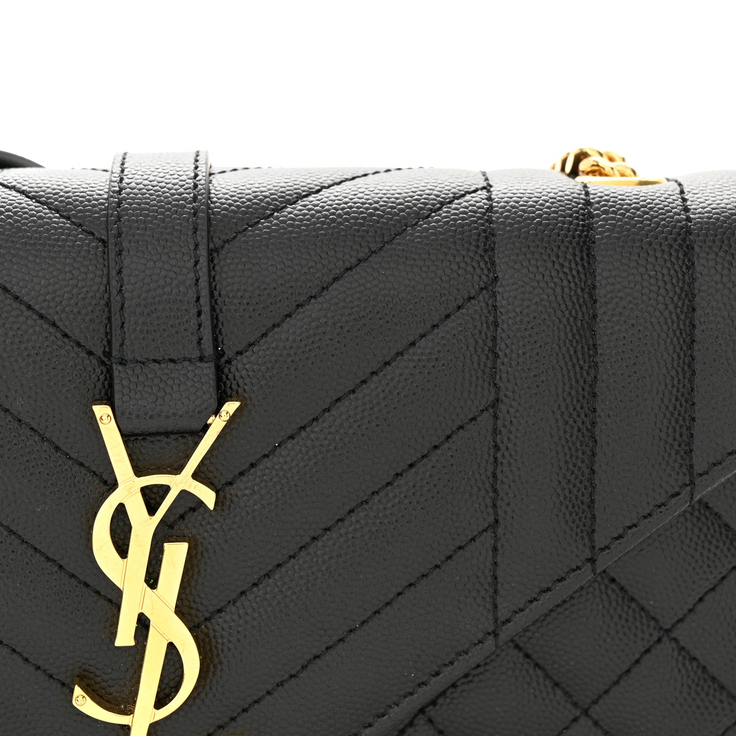 Saint Laurent Grain De Poudre Textured Mixed Matelasse Triquilt Small Monogram Satchel Black 11 of 11