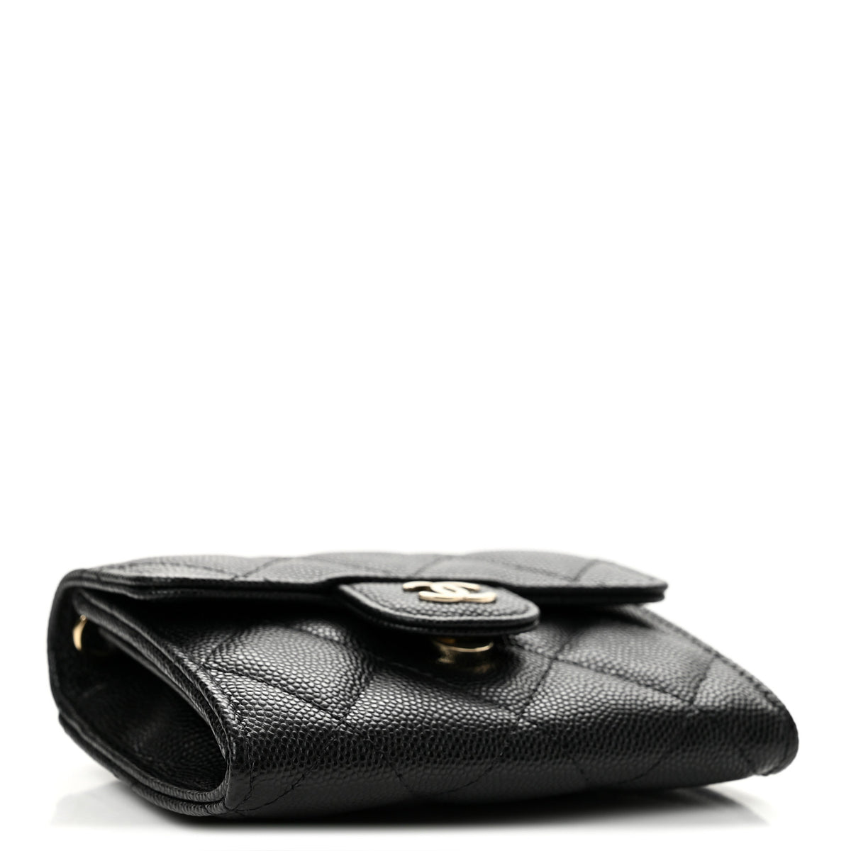 Chanel Caviar Quilted Flap Card Holder On Chain Black 4 of 13