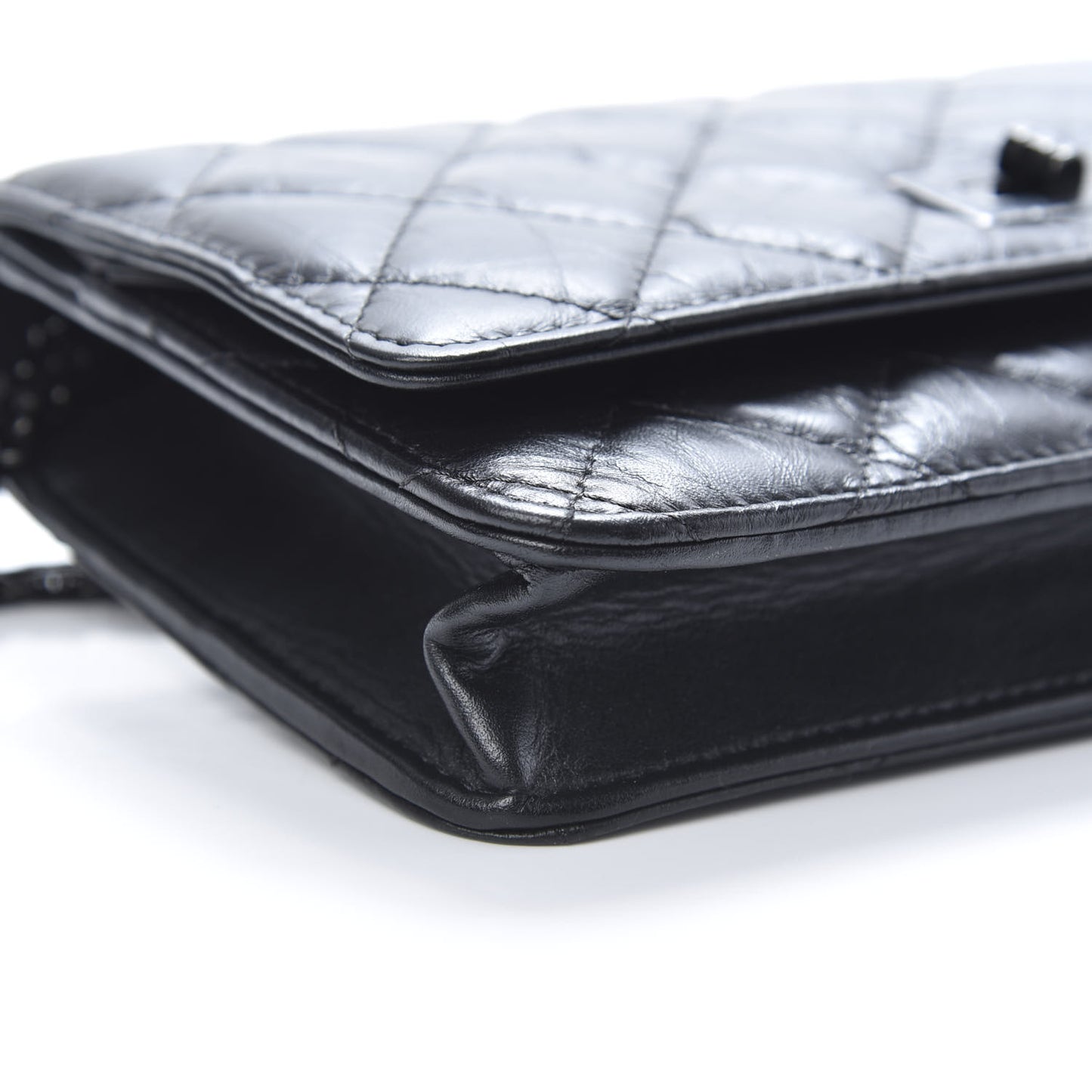 Aged Calfskin Quilted Reissue Wallet On Chain WOC So Black