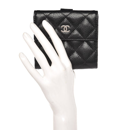 Chanel Caviar Quilted Compact French Flap Wallet Black 2 of 8