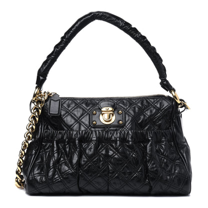 Marc Jacobs Calfskin Quilted Julianne Shoulder Bag Black 1 of 17