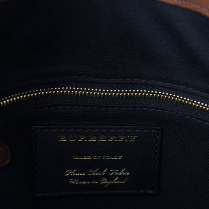 Burberry Derby Calfskin House Check Medium Milverton Satchel Tan 13 of 15