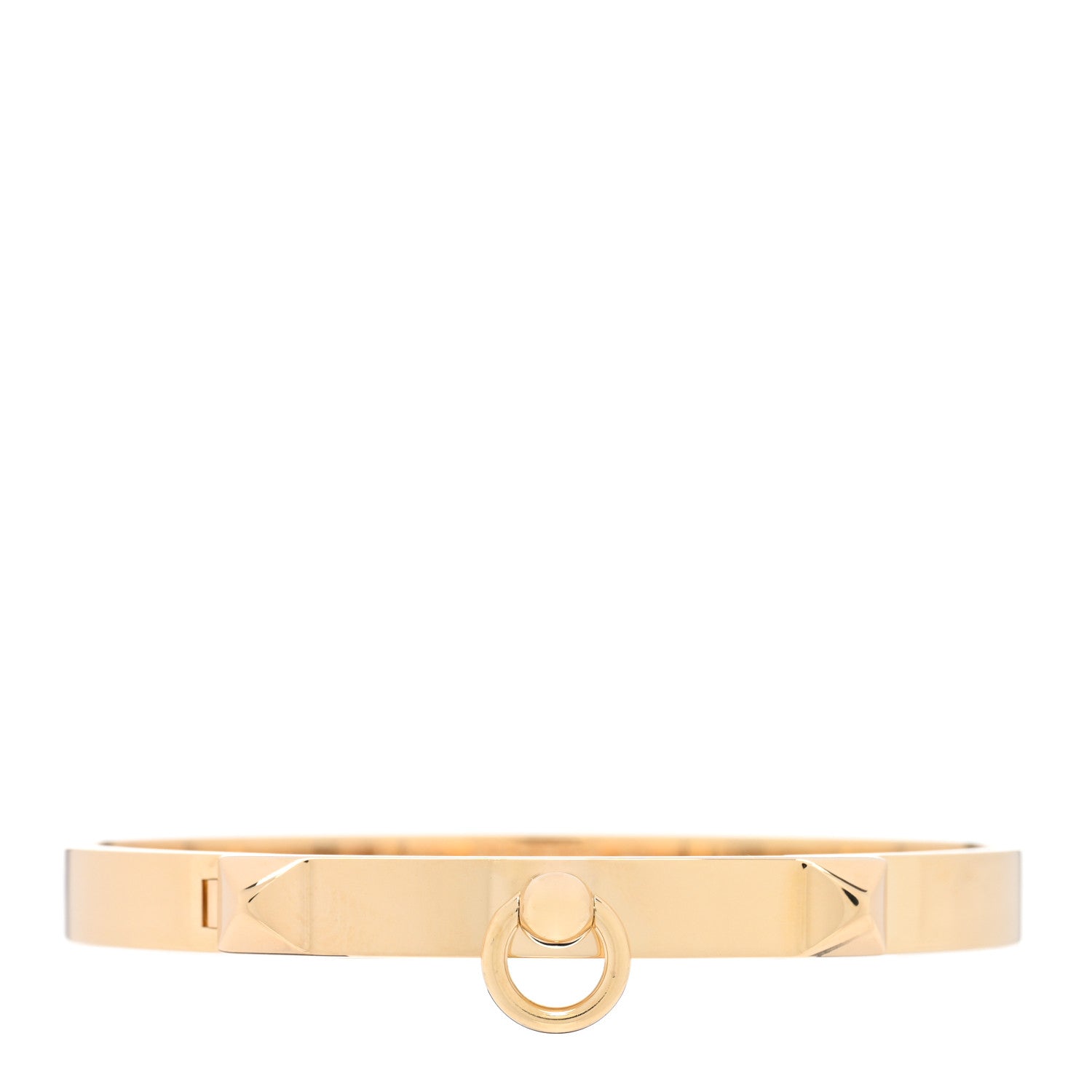 Hermes 18K Yellow Gold PM Collier De Chien Bracelet SH 1 of 3