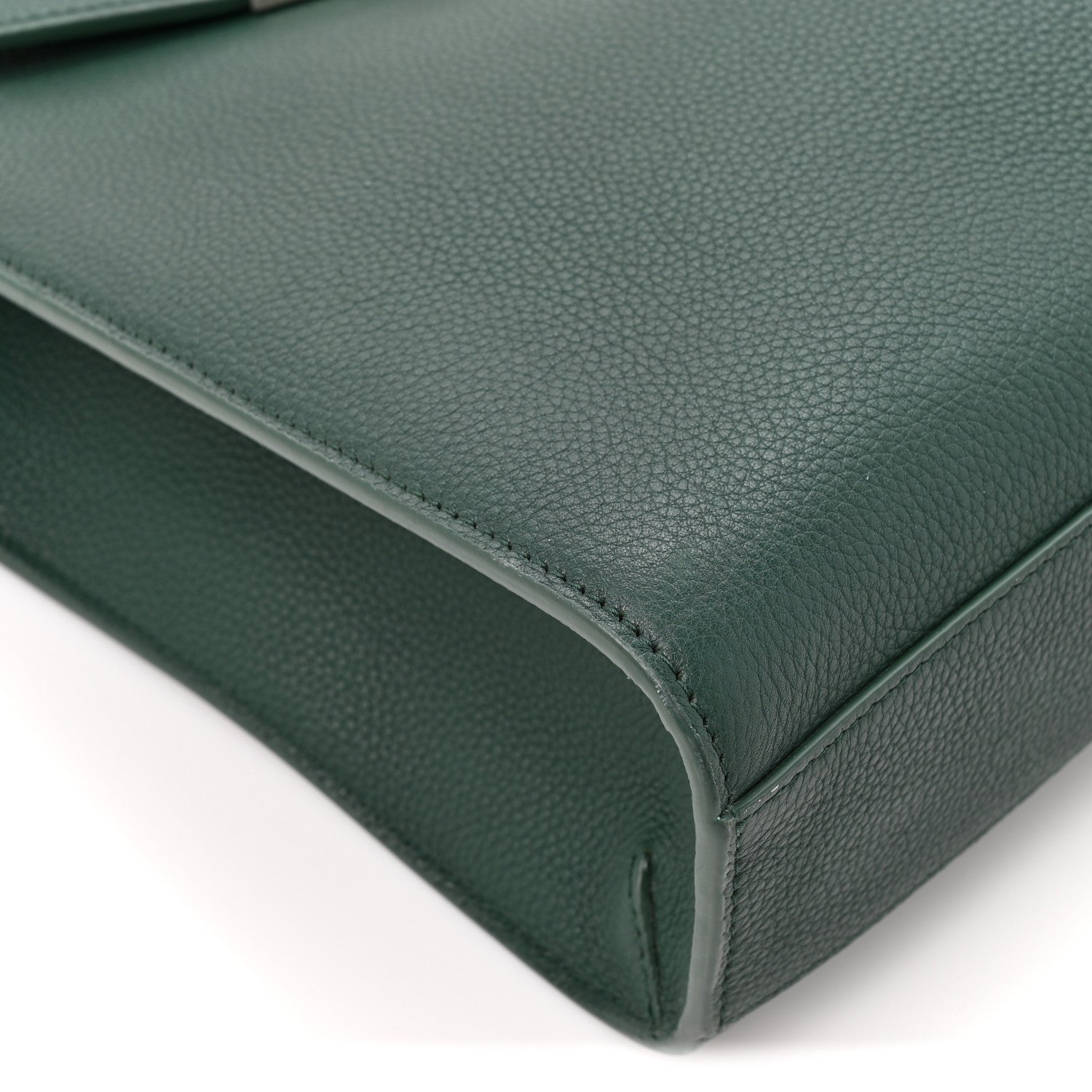 Salvatore Ferragamo Calfskin Mens Hug Briefcase Moss Green 10 of 11