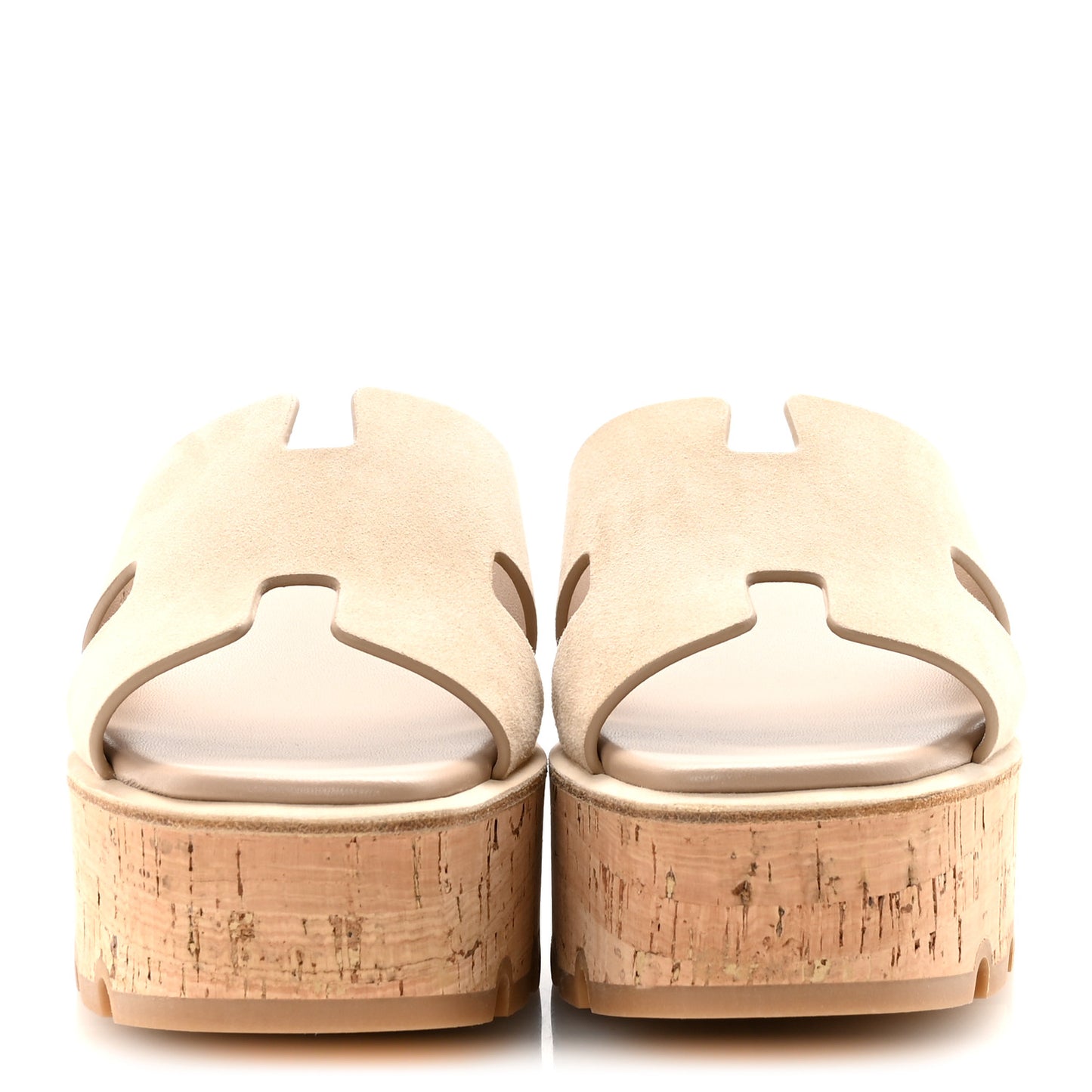 Suede Goatskin Cork Eze 30 Sandals 38 Beige Argile