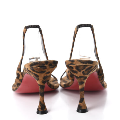 Christian Louboutin Veau Velours Taralita 85 Thong Sandals 39.5 Leo 5 of 8