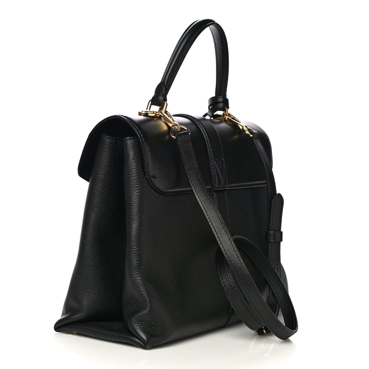 Grained Smooth Calfskin Rose Des Vents MM Black
