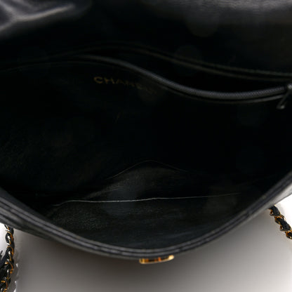 Chanel Lambskin Quilted CC Tassel Shoulder Flap Bag Black 5 of 10