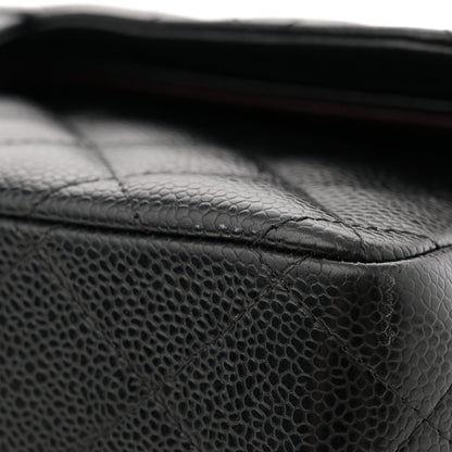 Chanel Caviar Quilted Jumbo Double Flap Black 14 of 15