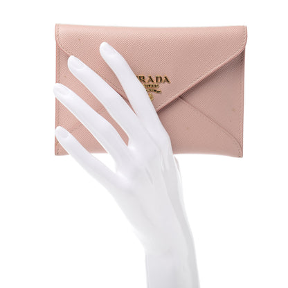 Prada Saffiano Metal Envelope Wallet Orchidea 2 of 12