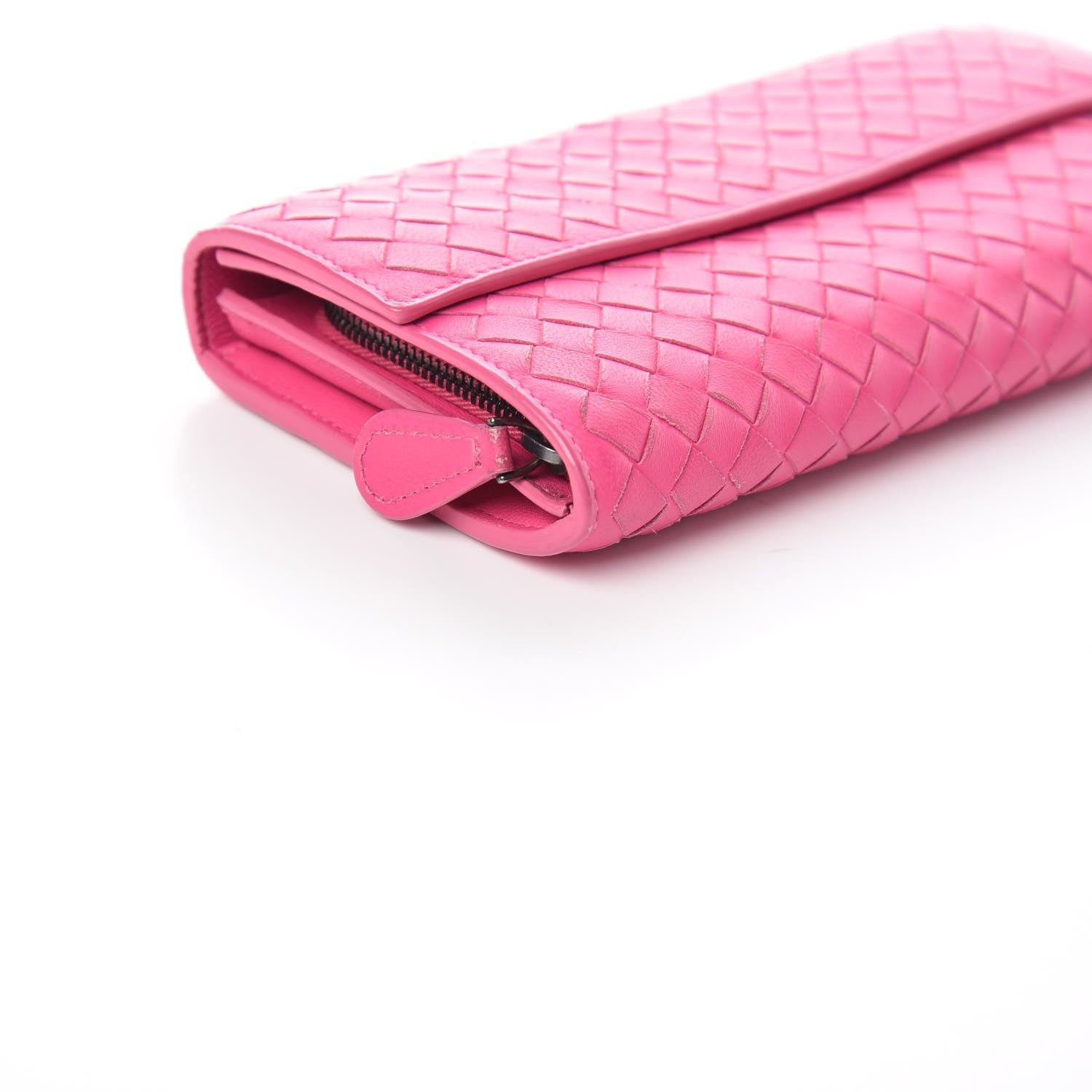 Bottega Veneta Nappa Intrecciato Continental Flap Wallet Rosa Shock 9 of 14