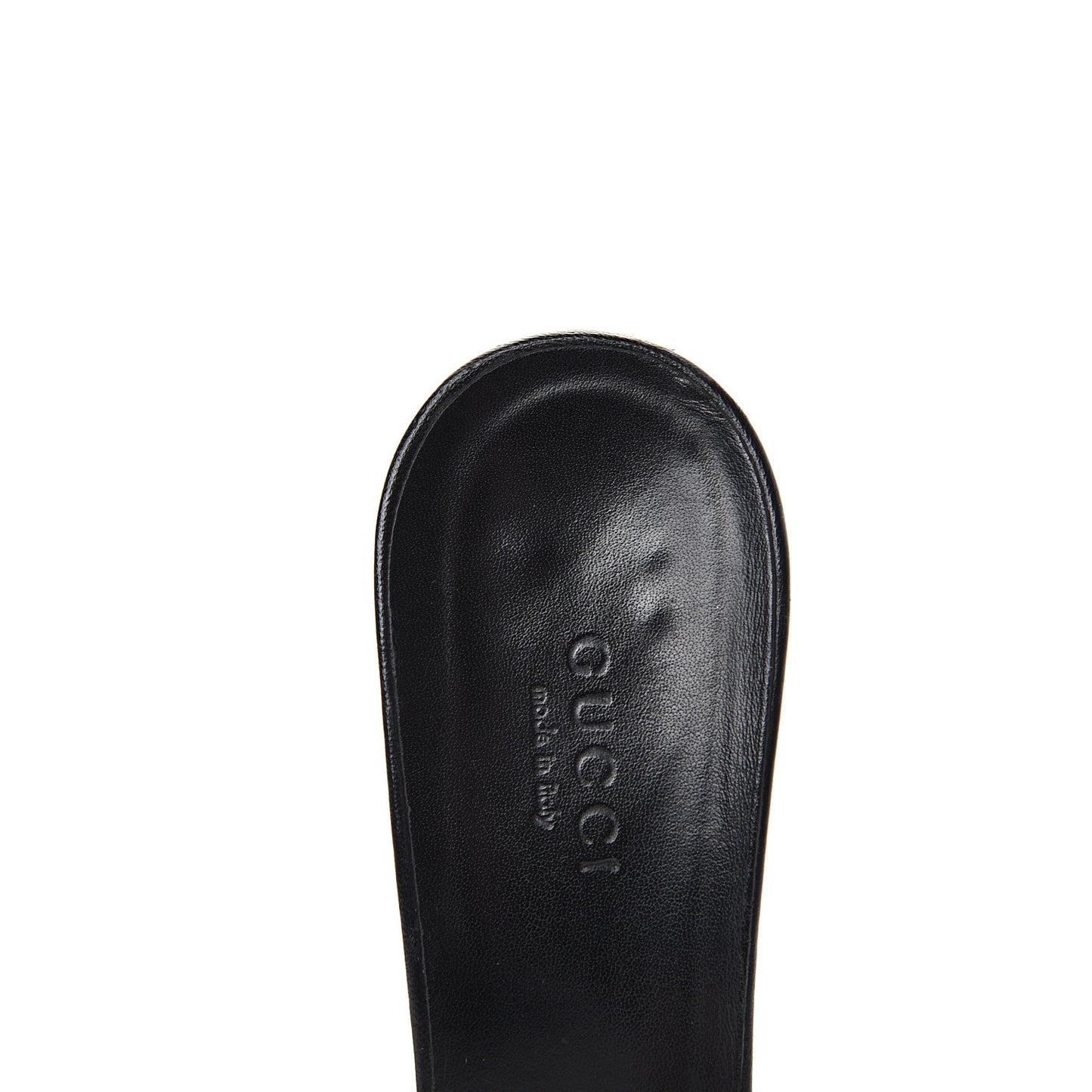Calfskin Interlocking G Slide Sandal 7 Black
