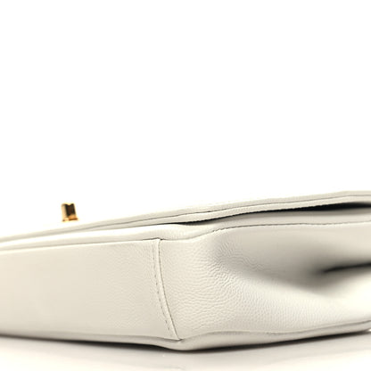 Chanel Grained Calfskin Embroidered Captain Gold Clutch White 10 of 10