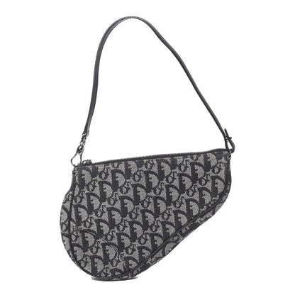 Christian Dior Monogram Mini Saddle Pochette Black 1 of 10