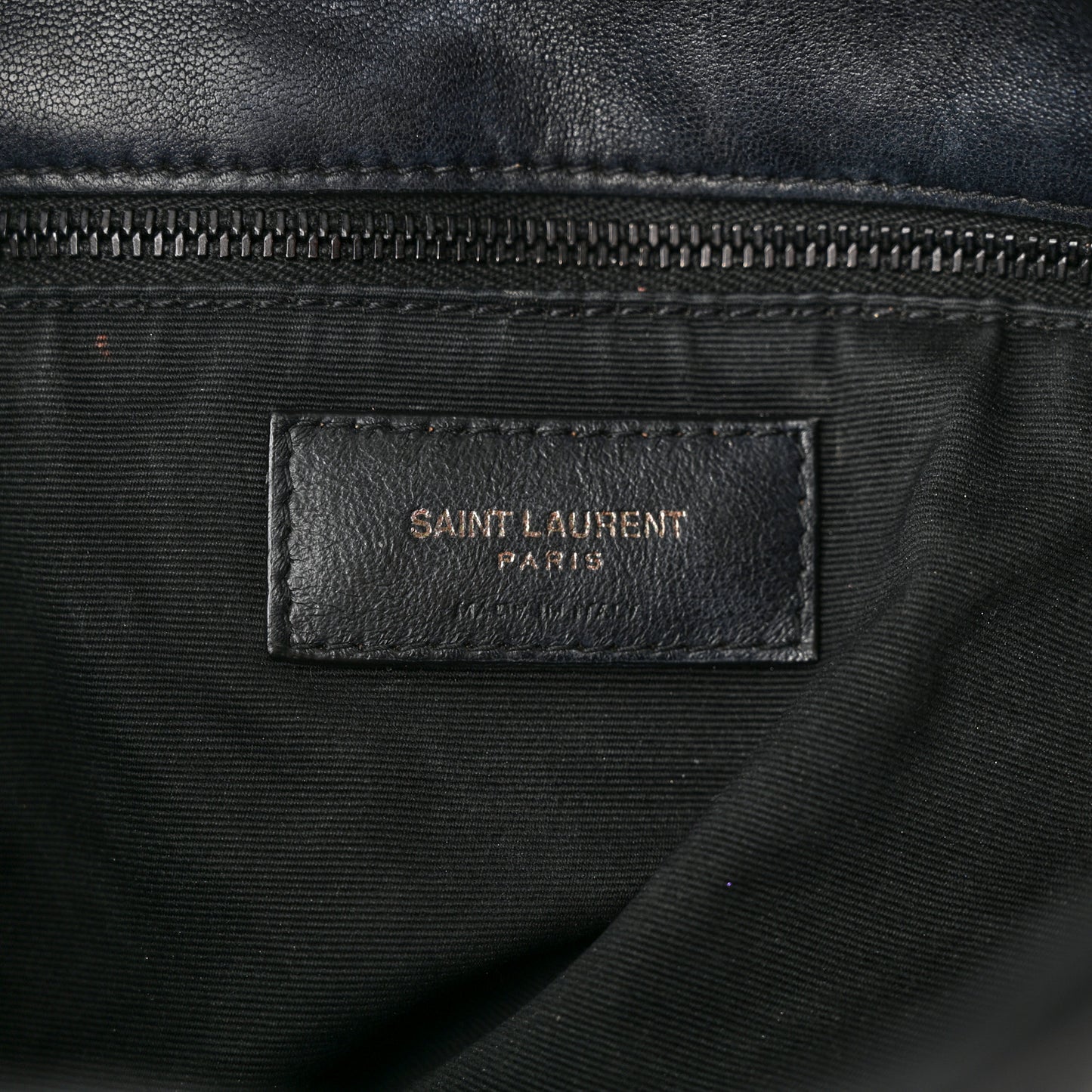 Lambskin Quilted Monogram Monochrome Medium Loulou Puffer Chain Satchel Black