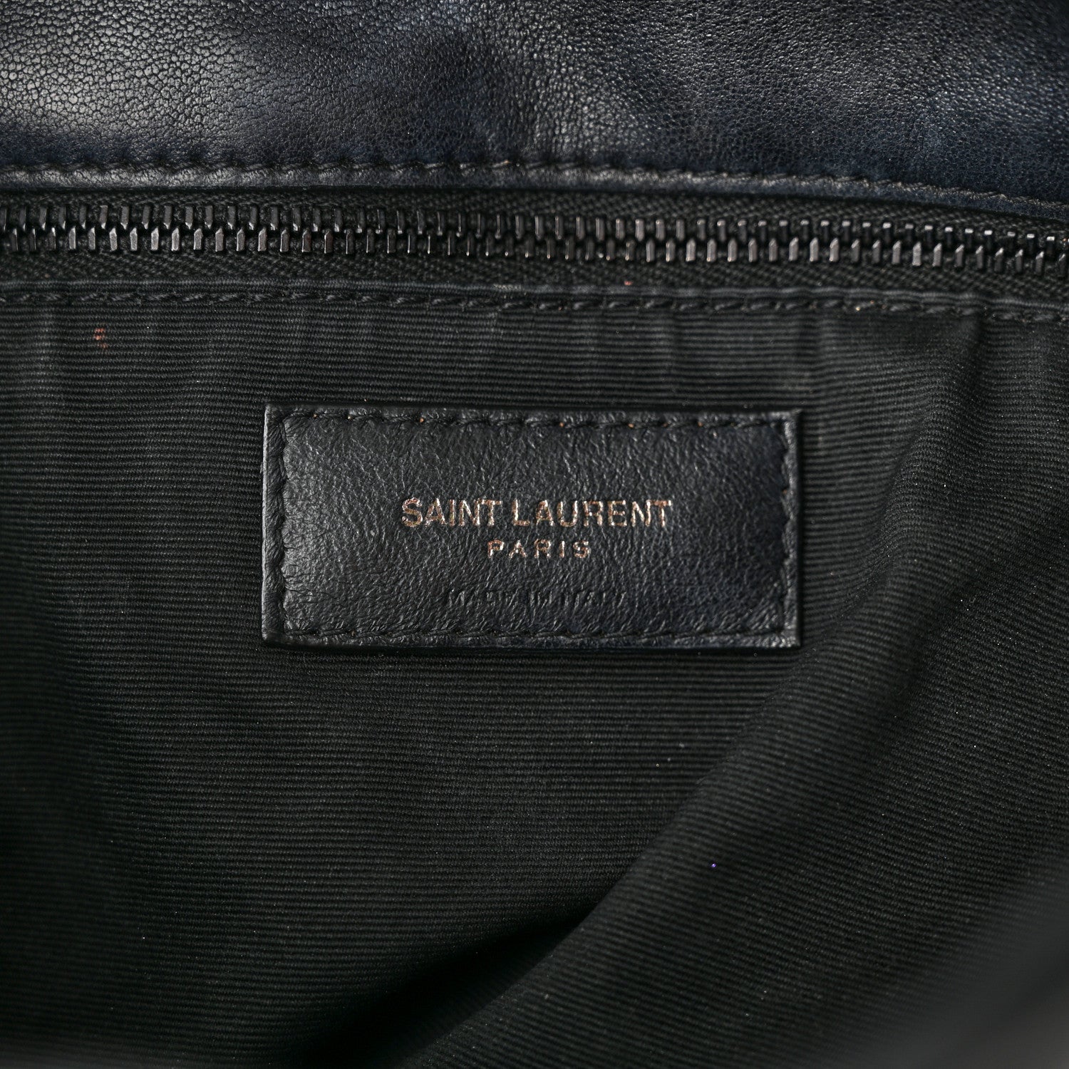 Saint Laurent Lambskin Quilted Monogram Monochrome Medium Loulou Puffer Chain Satchel Black 6 of 18