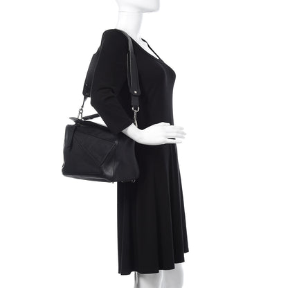 Loewe Calfskin Medium Puzzle Bag Black 2 of 14