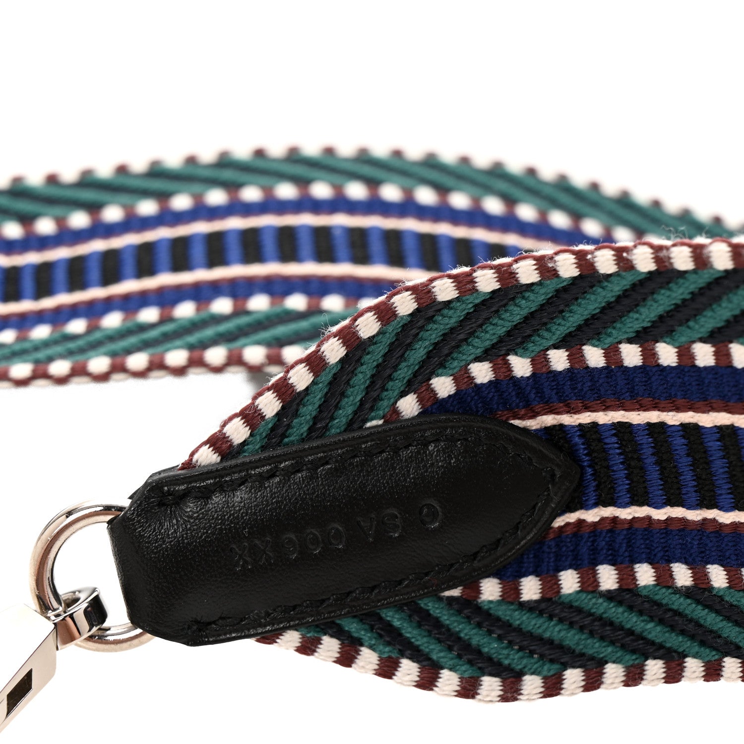 Hermes Toile Swift 50mm Sangle Cavale Shoulder Strap Malachite Bleu Electrique Black 5 of 7