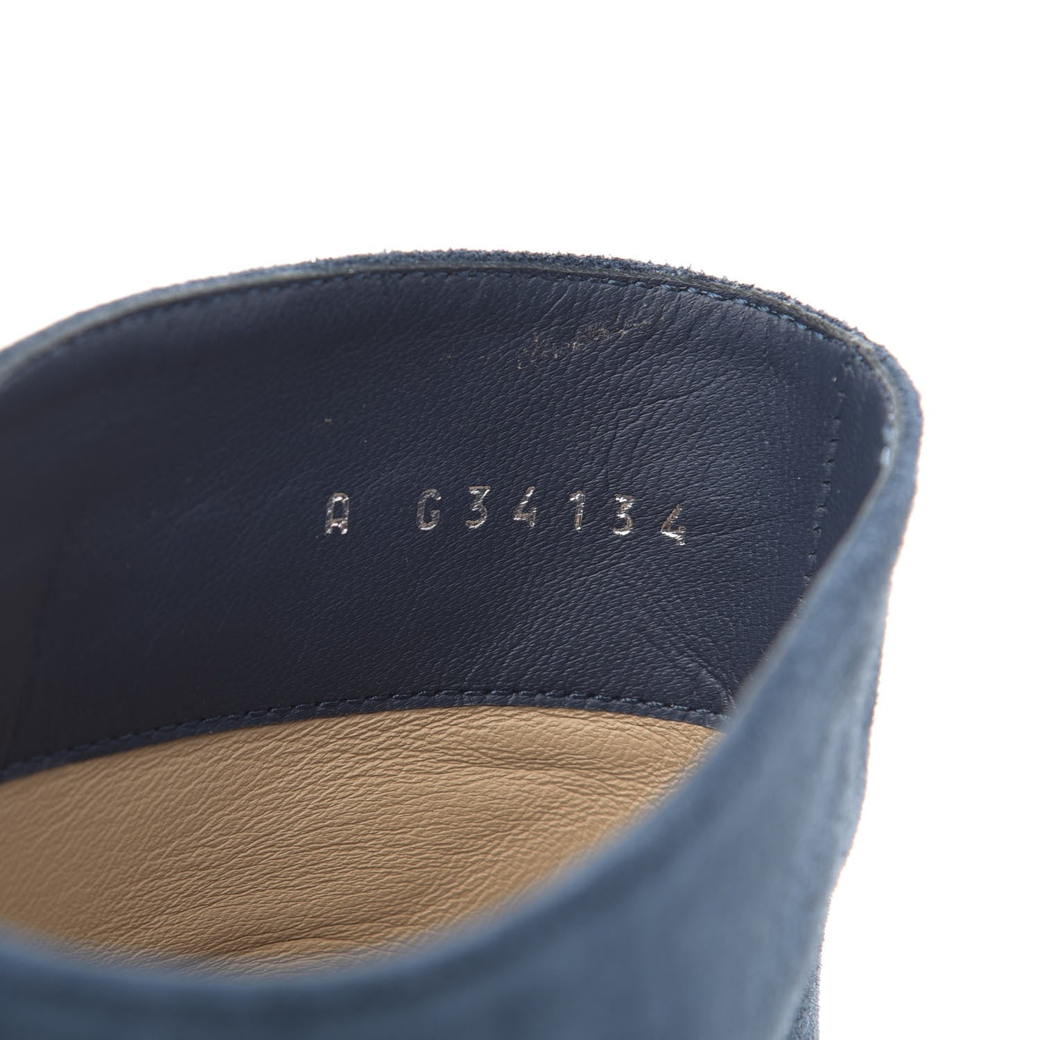 Chanel Suede Calfskin Satin Gabrielle Cap Toe Short Boots 38.5 Blue Black 7 of 10