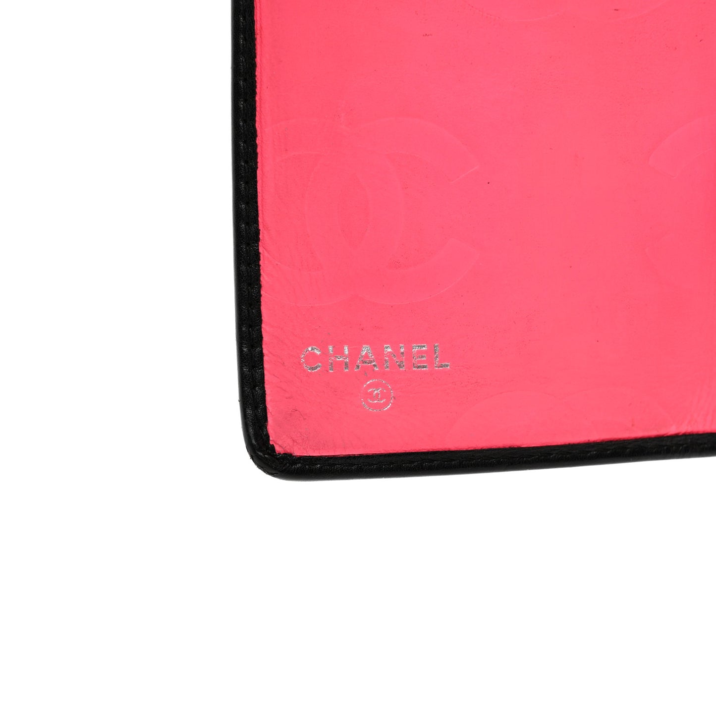 Calfskin Quilted Cambon Yen Wallet Black