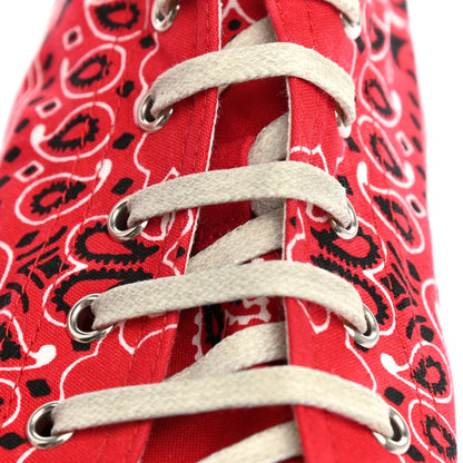 Saint Laurent Canvas Bandana Print Bedford Low Top Sneakers 43 Red 10 of 11