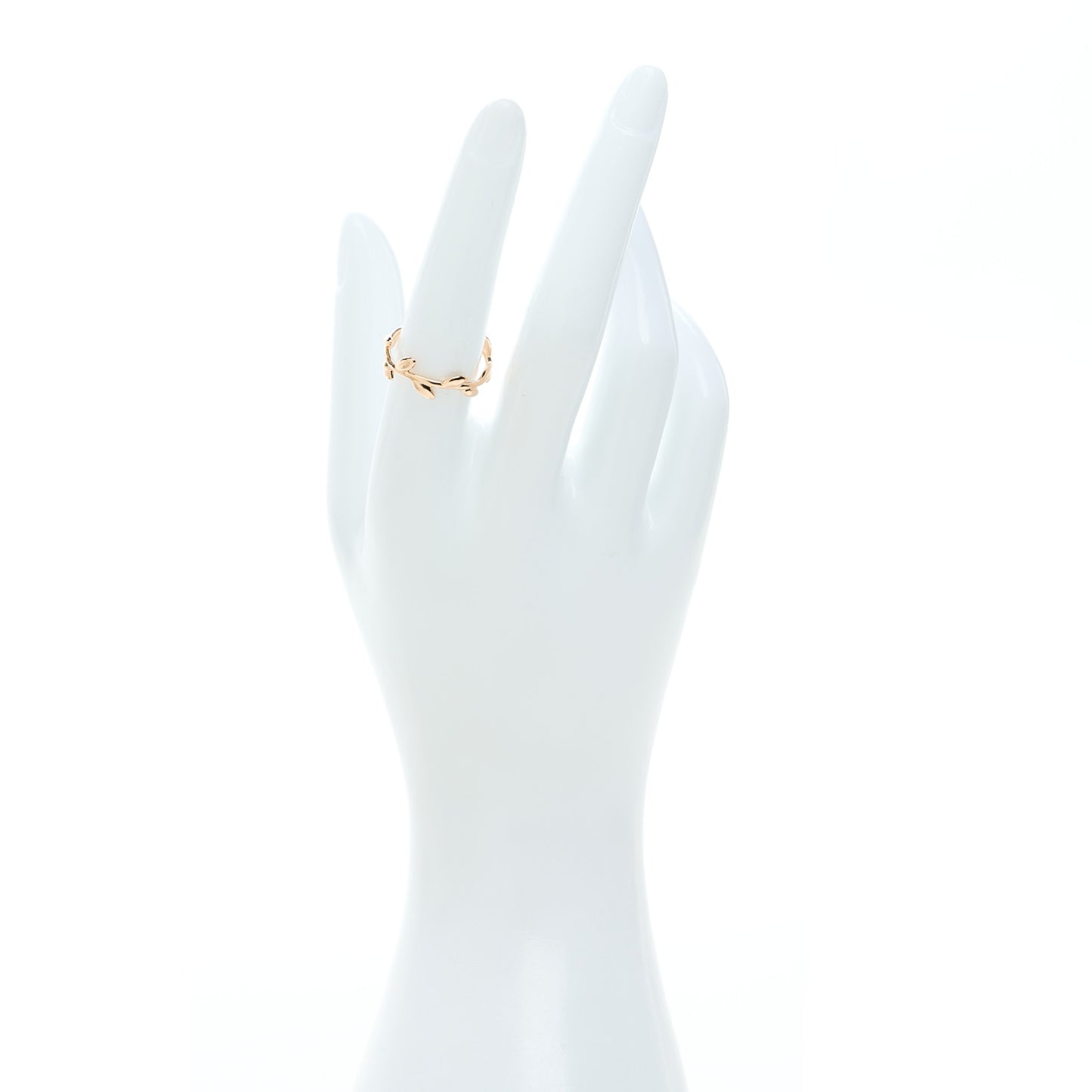 18K Rose Gold Narrow Paloma Picasso Olive Leaf Band Ring 54 7