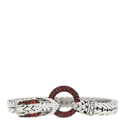 John Hardy Sterling Silver Ruby Legends Naga Station Bracelet 1 of 3