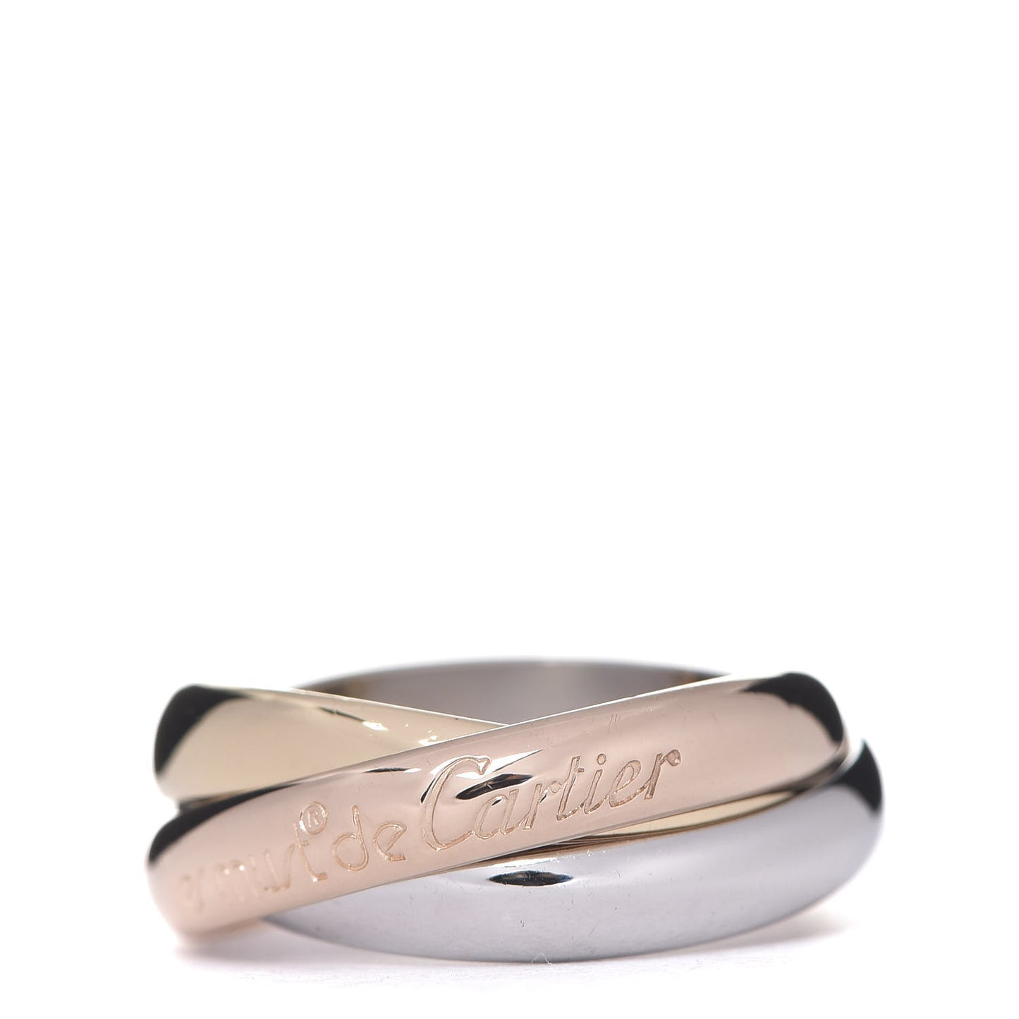 18K Pink Yellow White Gold Classic Les Must De Trinity Ring 51 5.75
