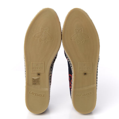 Gucci Terry Cloth GG Monogram Espadrilles 38 Blue Red 5 of 10