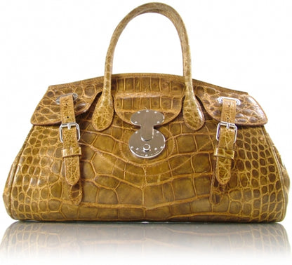 FASHIONPHILE RALPHLAURENAlligatorRickyToteBag 1 of 14