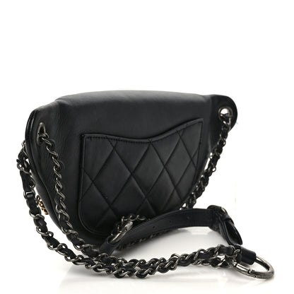 Chanel Calfskin Chain 20s Signe Waist Bag Black 3 of 9