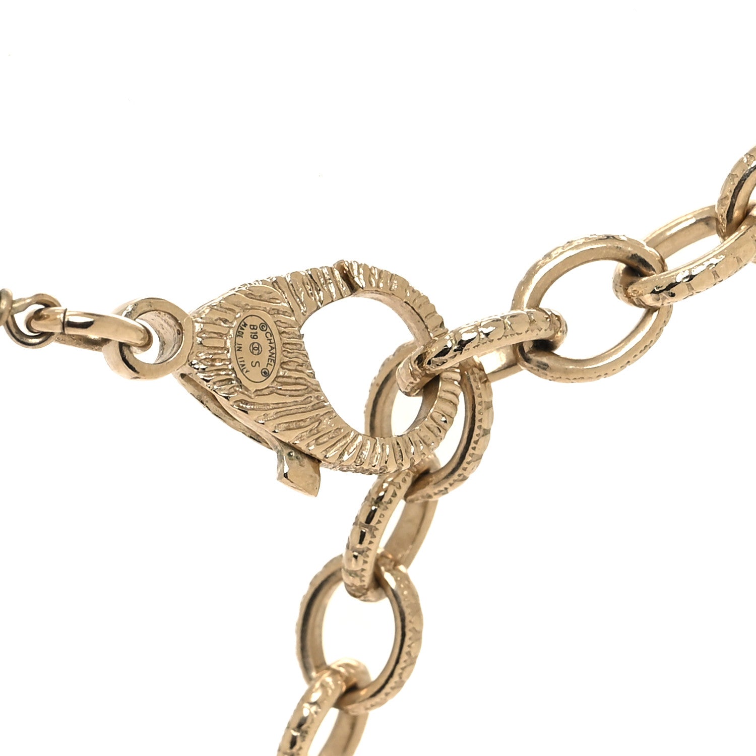 Chanel Crystal Baguette Pearl CC Cross Necklace Gold 4 of 4