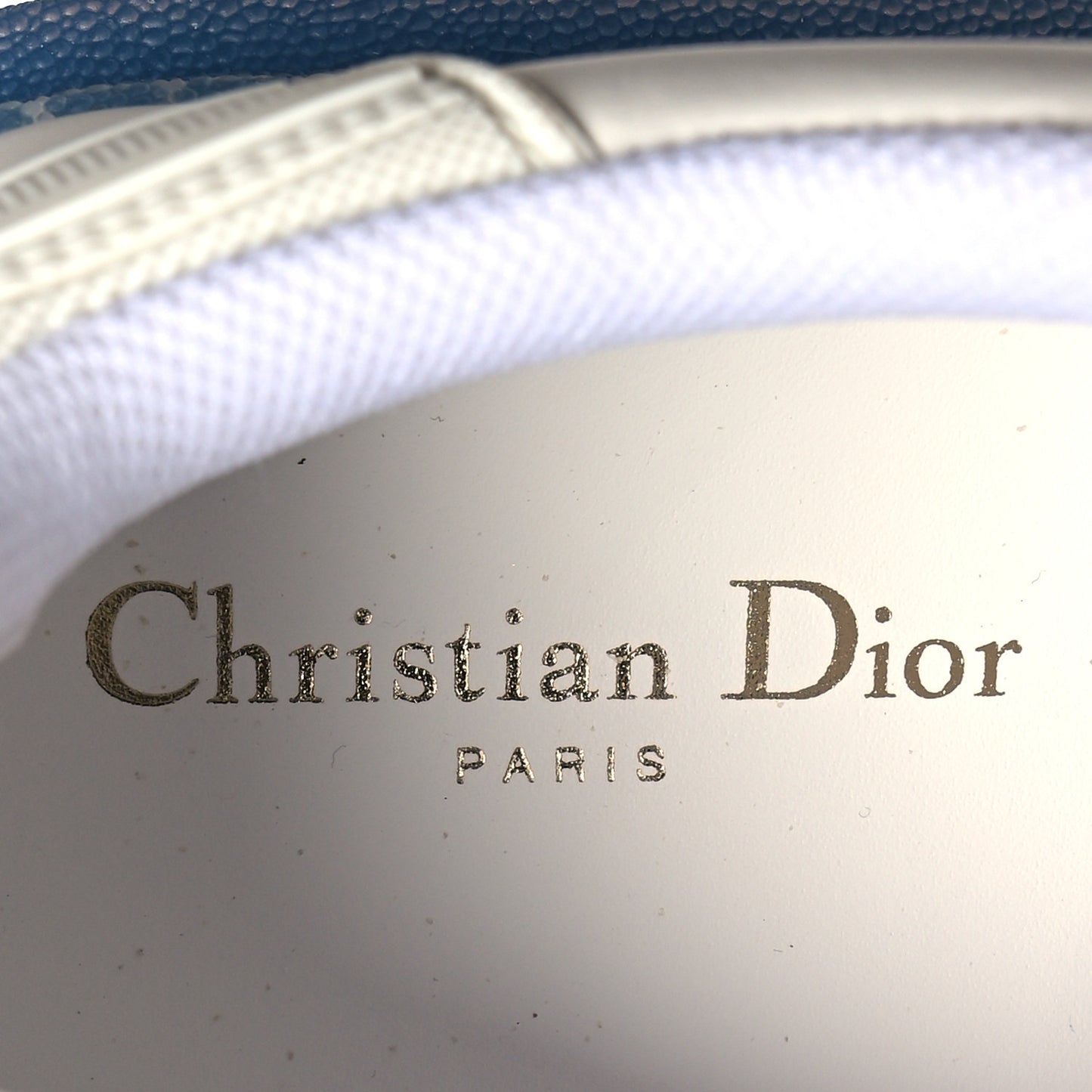 Calfskin Clear Rubber Dior-ID Platform Sneakers 41 White Deep Blue