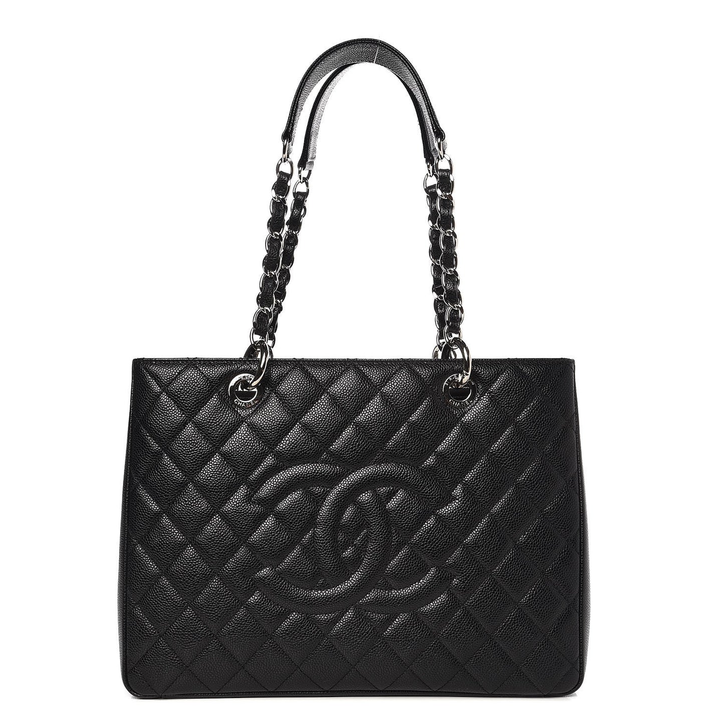 Caviar Quilted Grand Shopping Tote GST Black