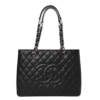 Chanel Caviar Quilted Grand Shopping Tote GST Black 1 of 9