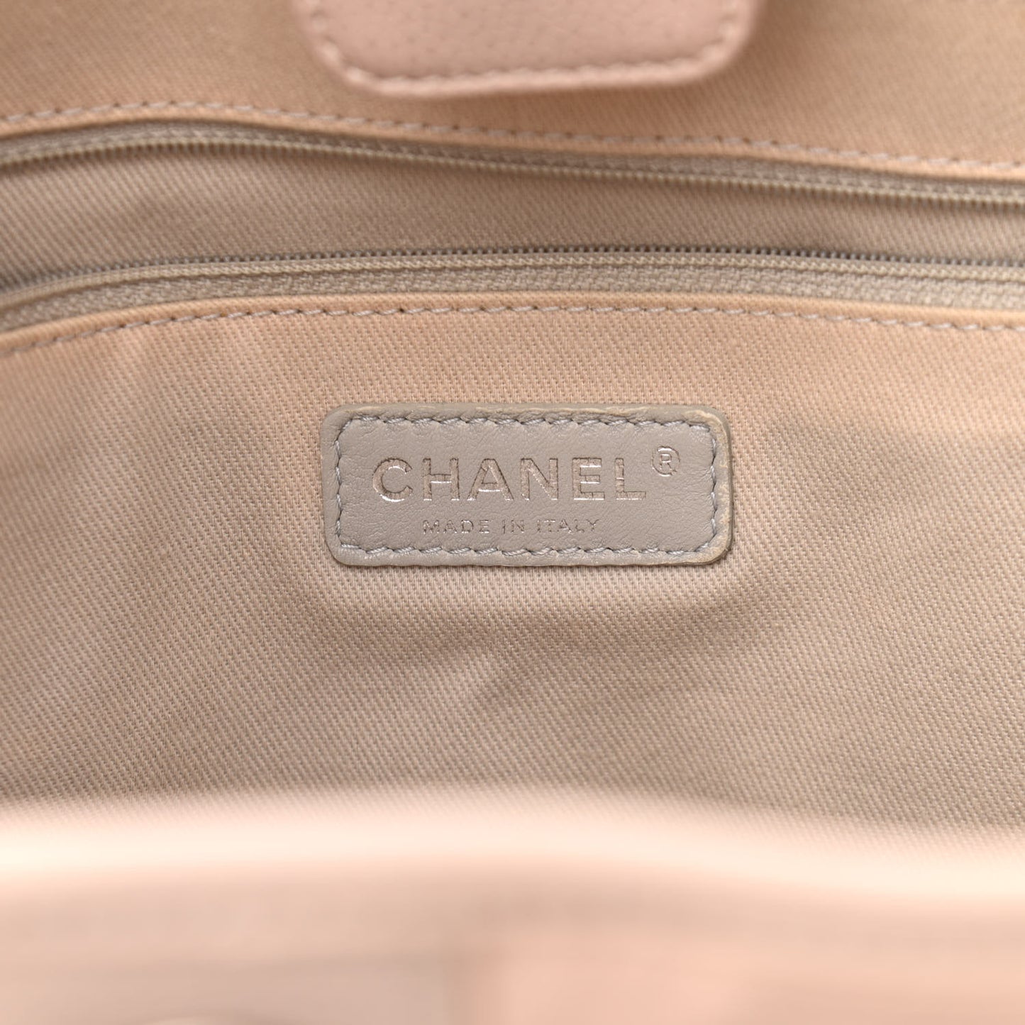 Glazed Calfskin Small Deauville Tote Light Pink