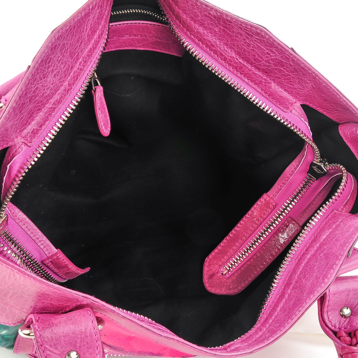 Balenciaga Agneau Canvas Floral Giant 21 Silver Hardware City Magenta 5 of 9