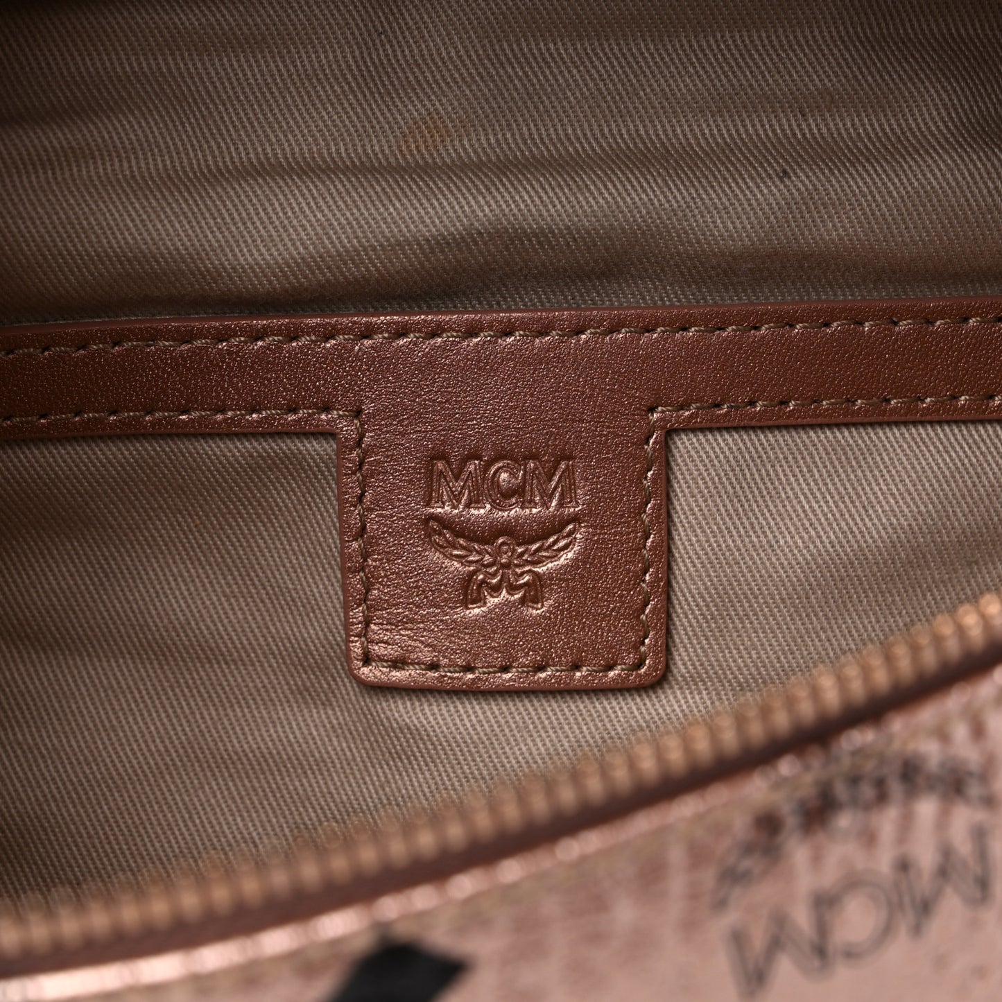 Metallic Visetos Stark Belt Bag Champagne Gold