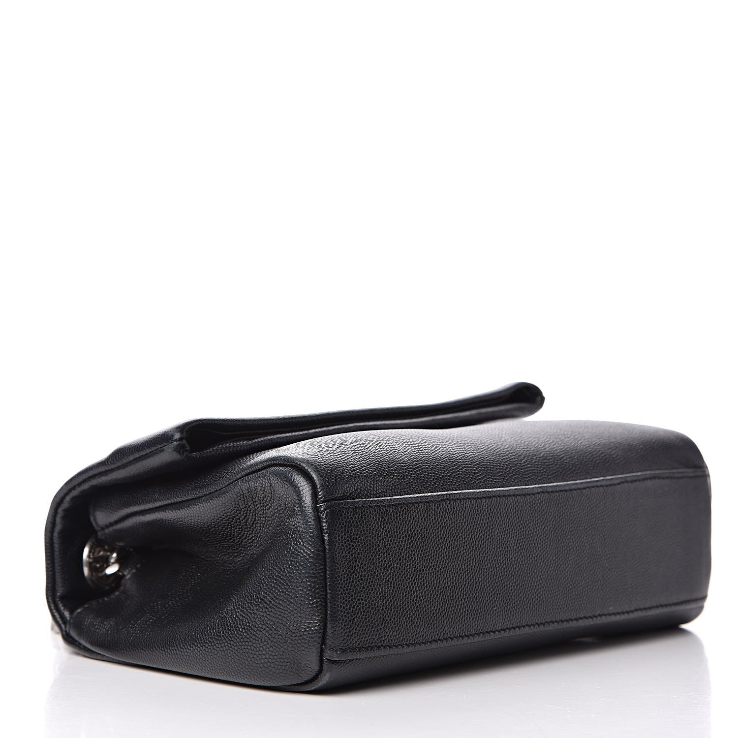 Saint Laurent Grain De Poudre Small West Hollywood Monogram Fold-Over Bag Black 4 of 14