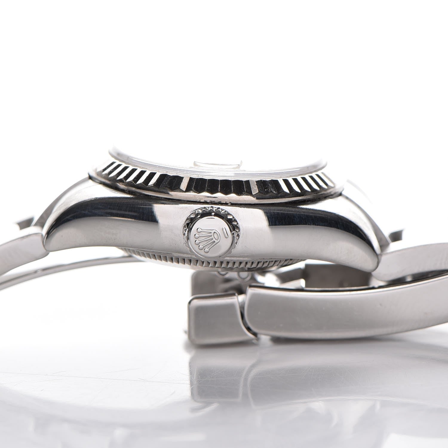 Rolex Stainless Steel 18K White Gold Diamond 26mm Oyster Perpetual Datejust Watch Silver Jubilee 179174 8 of 9