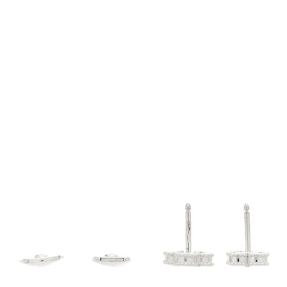 Van Cleef & Arpels 18K White Gold Mother of Pearl Sweet Alhambra Earrings 3 of 5