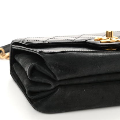 Chanel Iridescent Calfskin Quilted Mini Straight Lined Flap Black 10 of 12