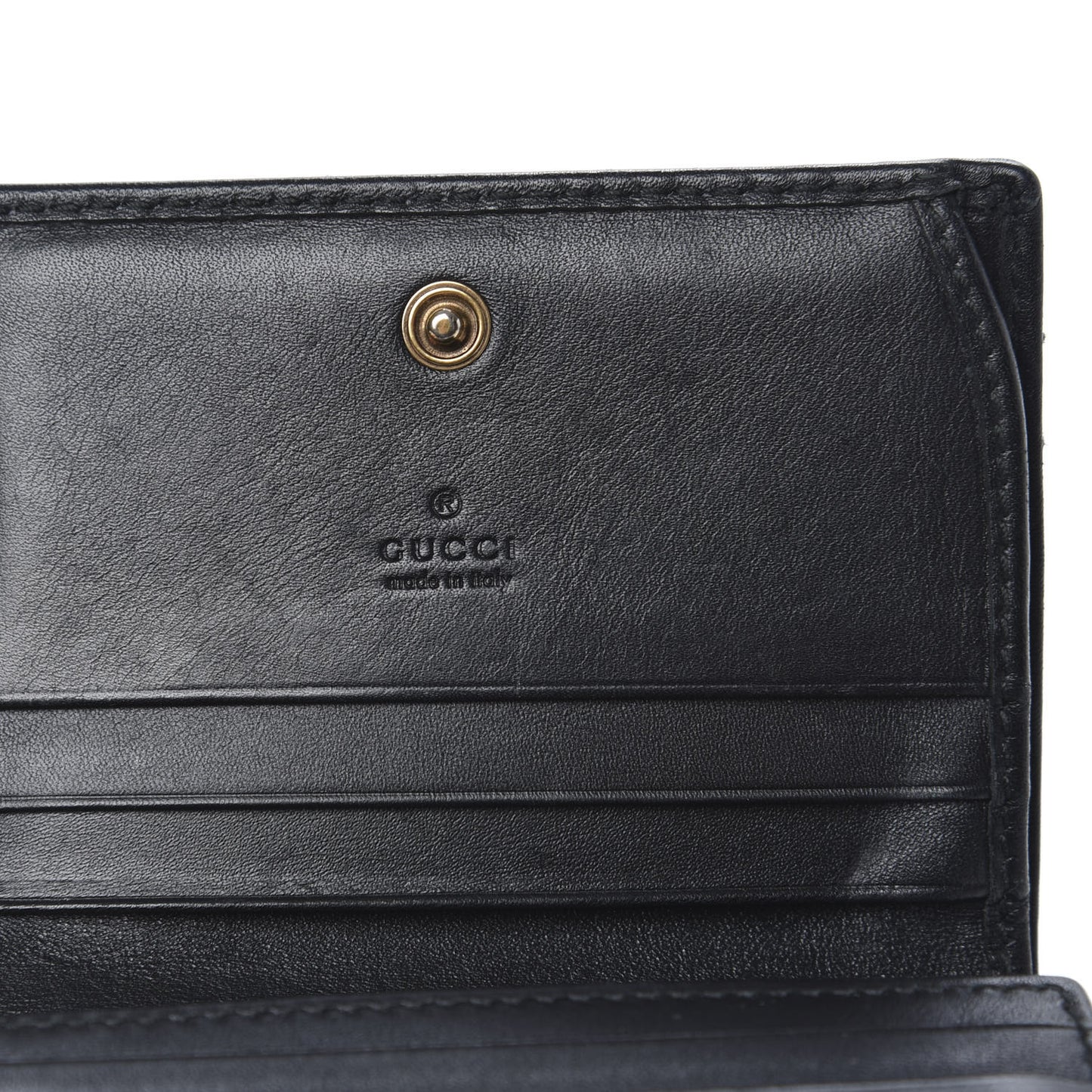 Calfskin Matelasse GG Marmont Card Case Wallet Black