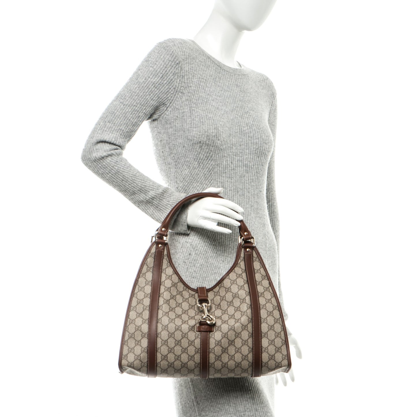 GG Plus Monogram Medium Joy Shoulder Bag Brown