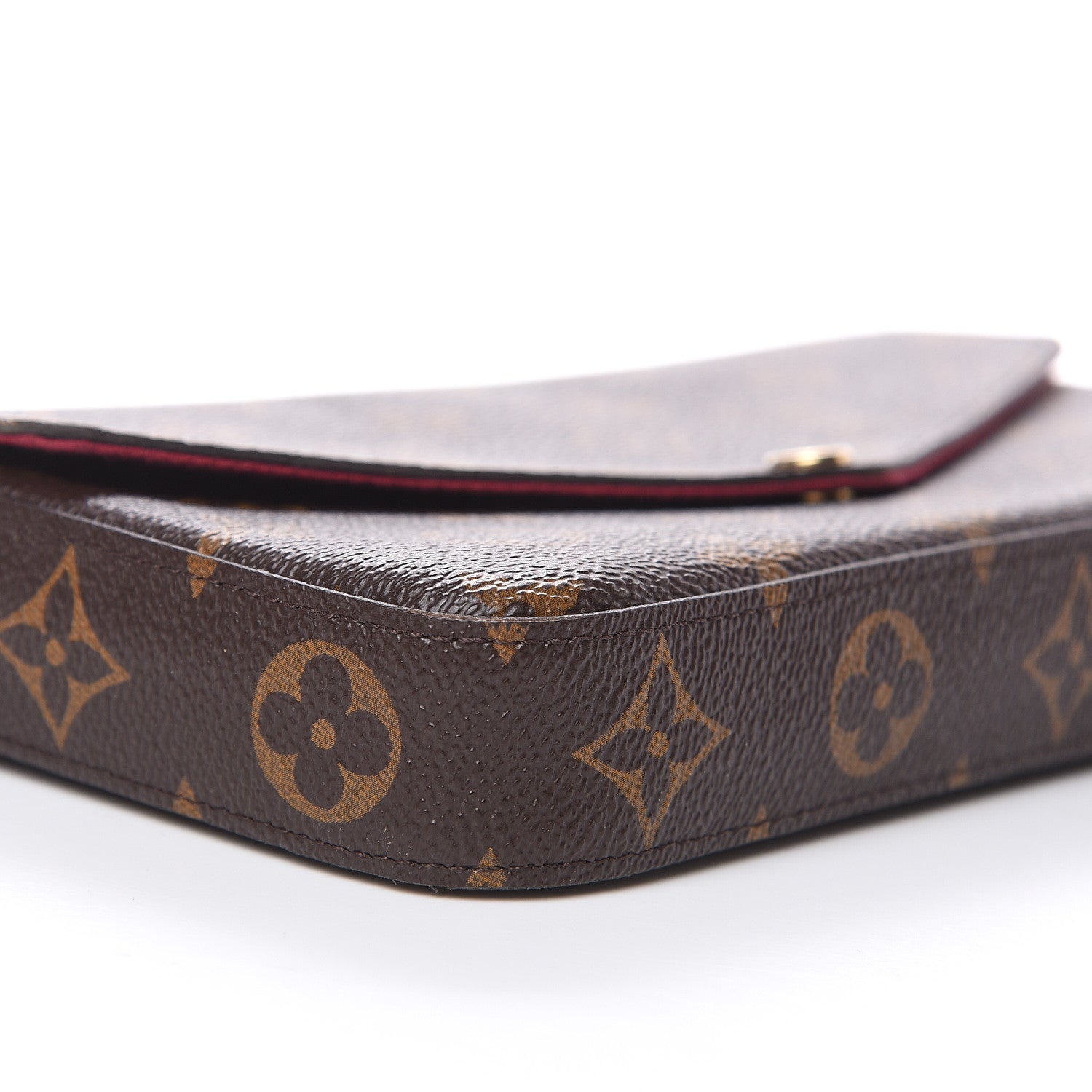 Louis Vuitton Monogram Pochette Felicie Chain Wallet Fuchsia 10 of 15