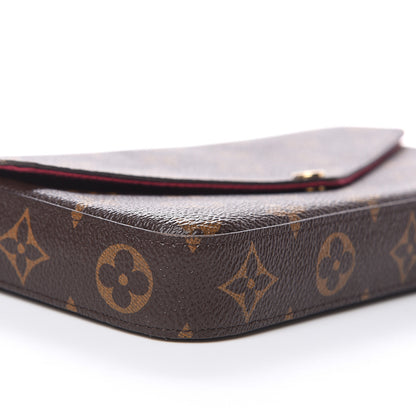 Louis Vuitton Monogram Pochette Felicie Chain Wallet Fuchsia 10 of 15