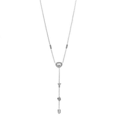 Chopard 18K White Gold Diamond I Love You Pendant Necklace 1 of 6