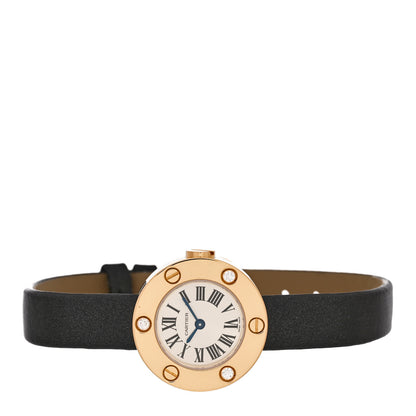 Cartier 18K Yellow Gold Satin Diamond 23mm Love Quartz Watch 2 of 5