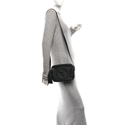 Gucci Sakai Be Green Calfskin Diagonal Stitched Small Blondie Shoulder Bag Black 2 of 11